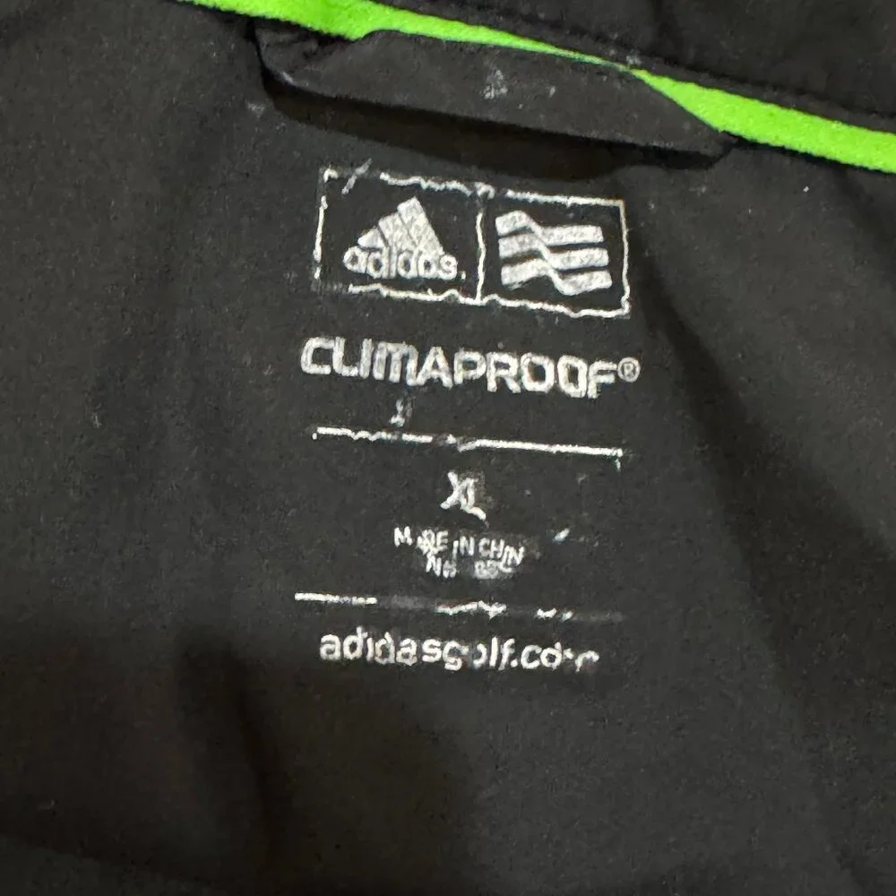 Adidas Pullover Jacket Men's XL Grey Rock Golf Club Logo 1/2 Zip Windbreaker - Picture 6 of 13